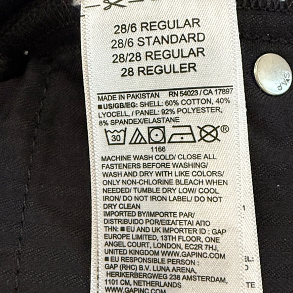 Gap jeans maternity true waistband full panel ultra soft baggy Jean size 28 6 - Picture 6 of 8